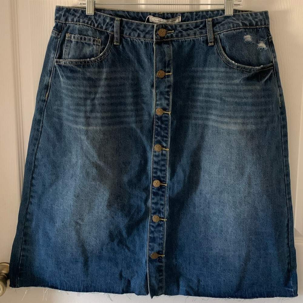 Main Street Exchange “Hilda” Skirt Denim Wash